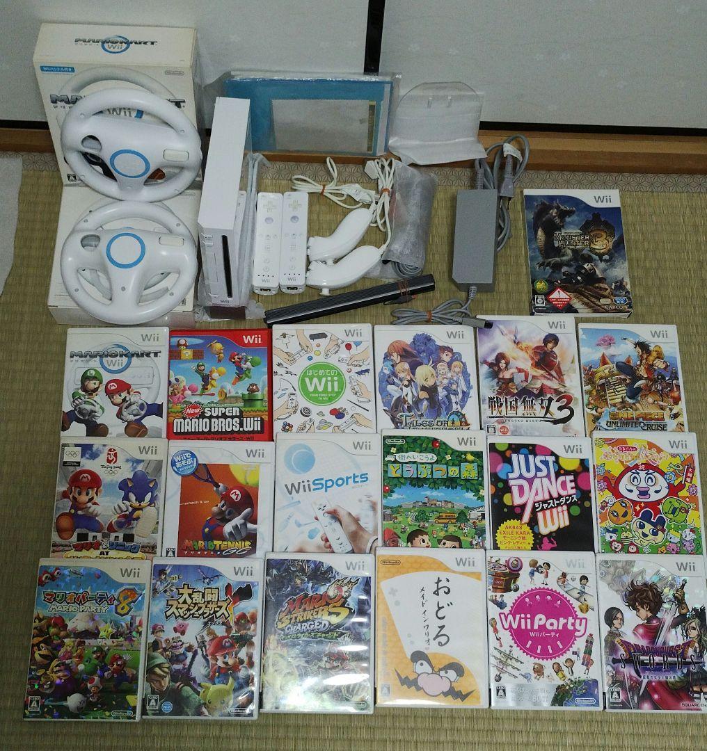 綺麗なwii本体　　ソフト19本セット