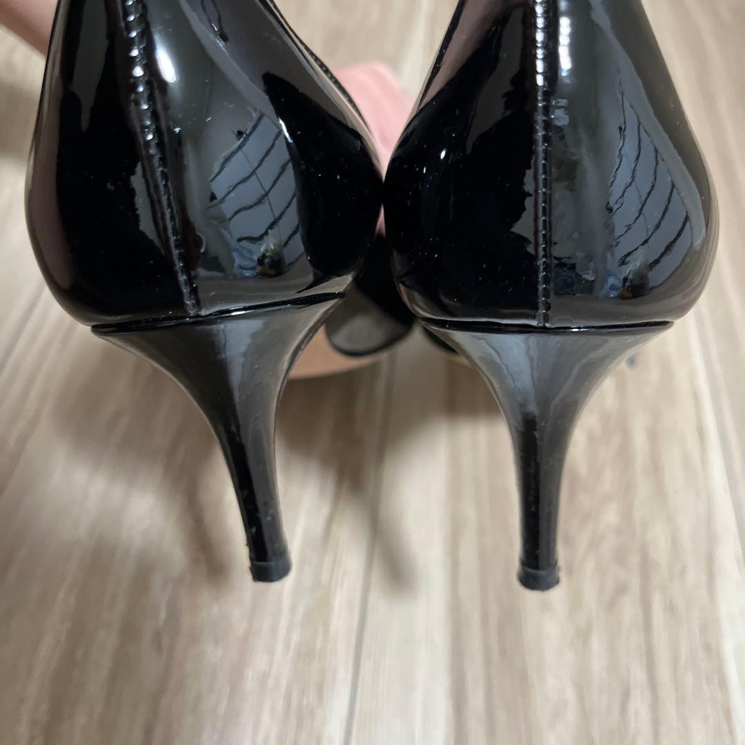 PELLICO / ポインテッドパテントレザーパンプス 37.5 ブラック