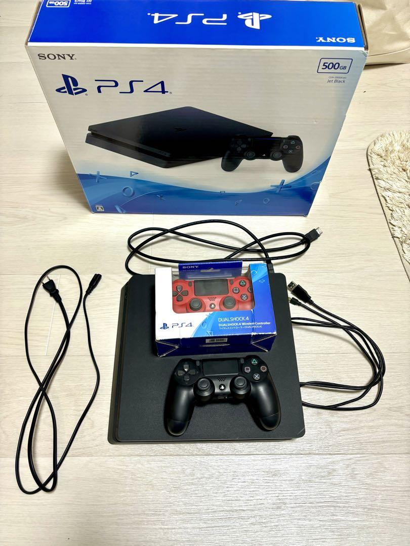 PS4 本体コントローラー2個付き外箱あり