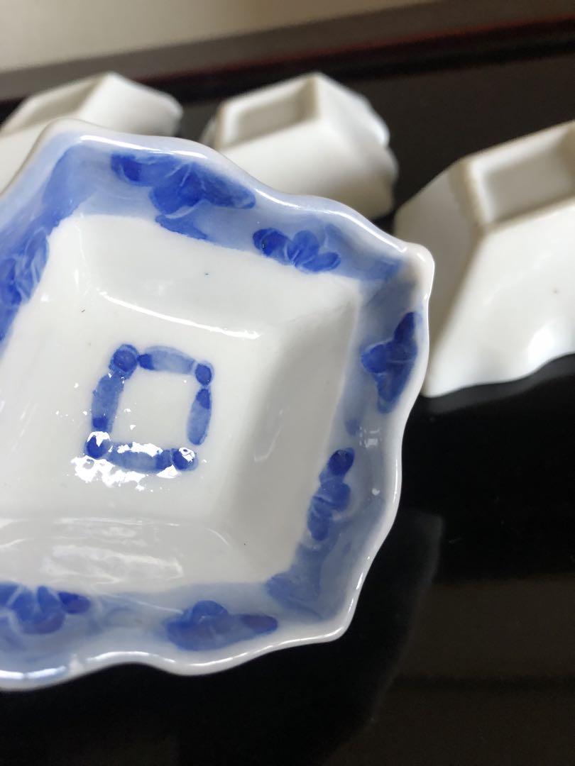 骨董 染付 菱形 変形 豆皿 6客セット アンティーク - メルカリ