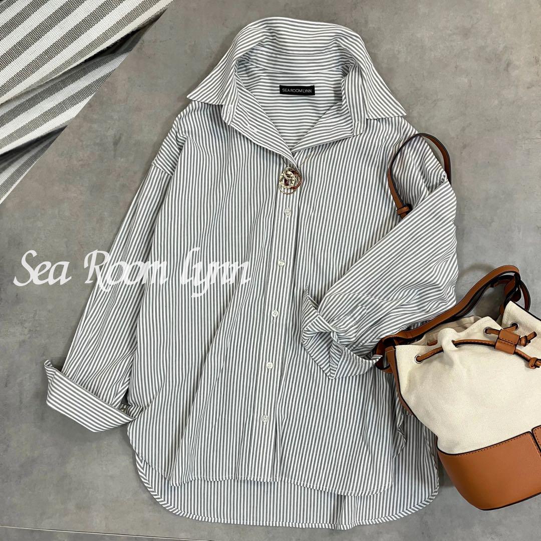 Sea room lynn 長袖 ストライプ シャツ ブラウス リネン