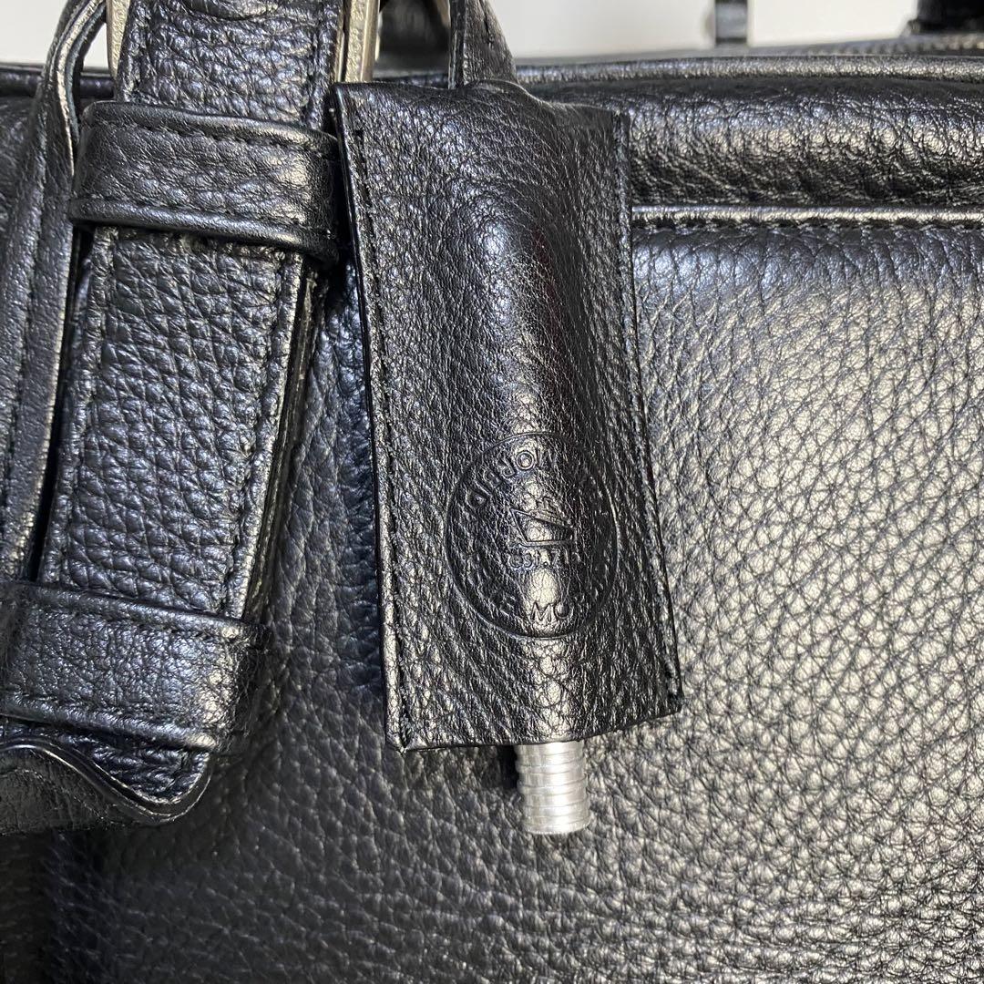 ペッレモルビダ　ビジネスバッグ　2WAY　二層　ブラック　黒　オールレザー