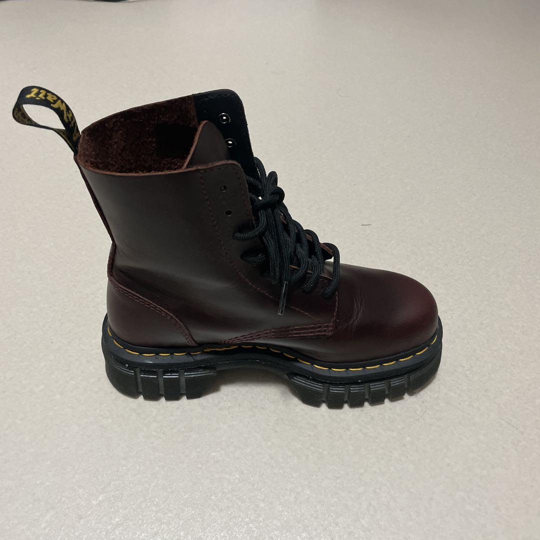 Dr. Martens バーガンディ ワークブーツ - メルカリ