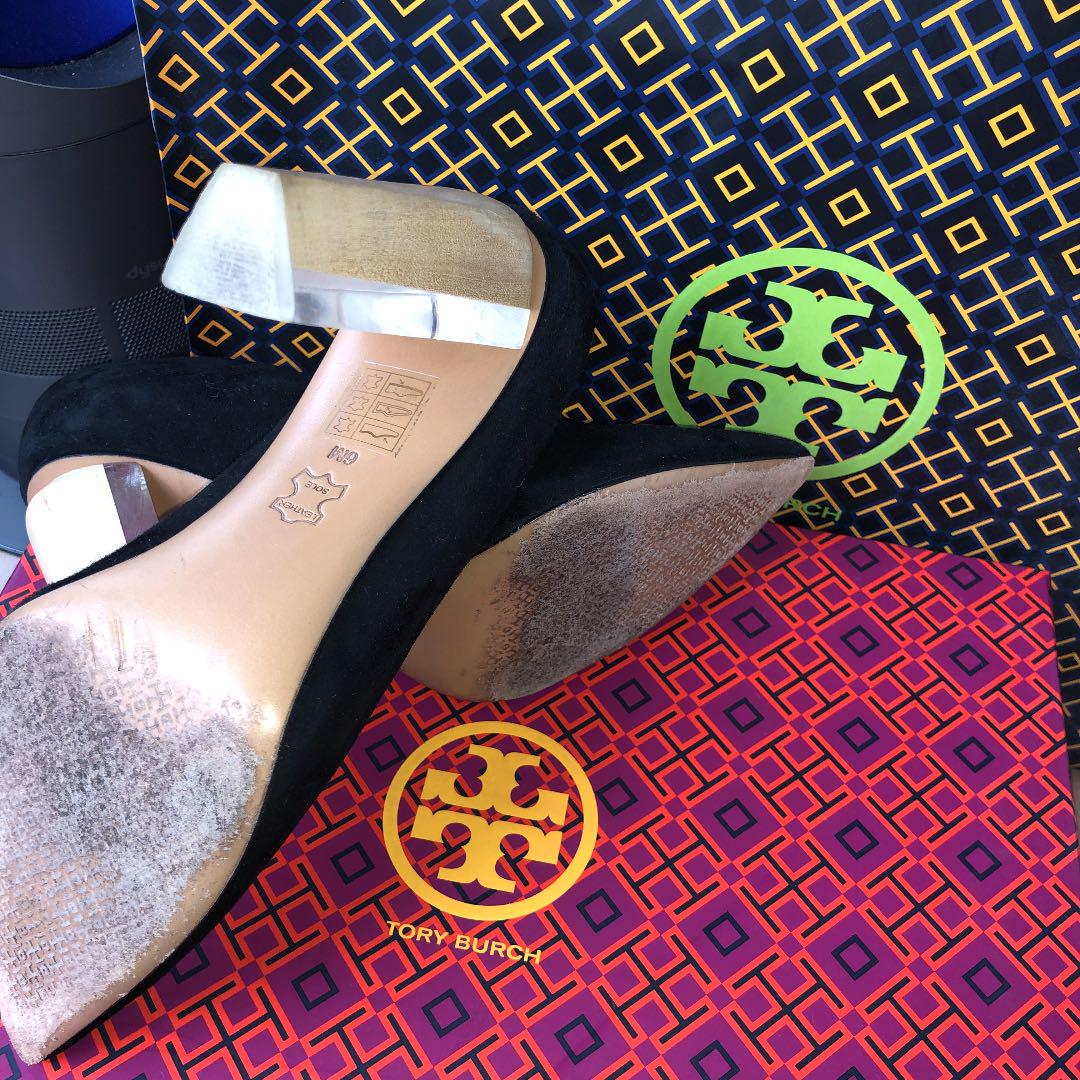 【美品】TORY BURCH トリーバーチ やぎ革 黒 パンプス