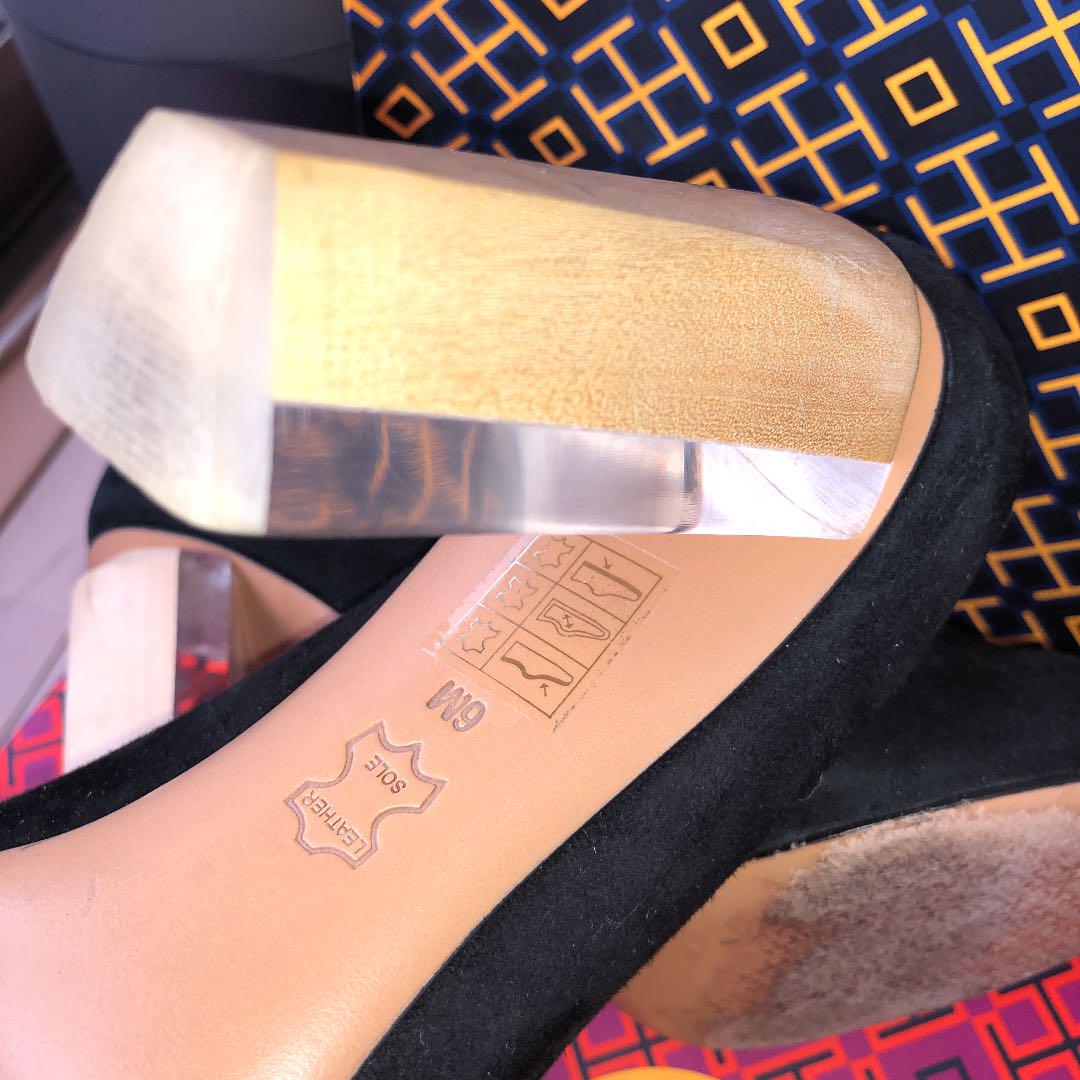 【美品】TORY BURCH トリーバーチ やぎ革 黒 パンプス