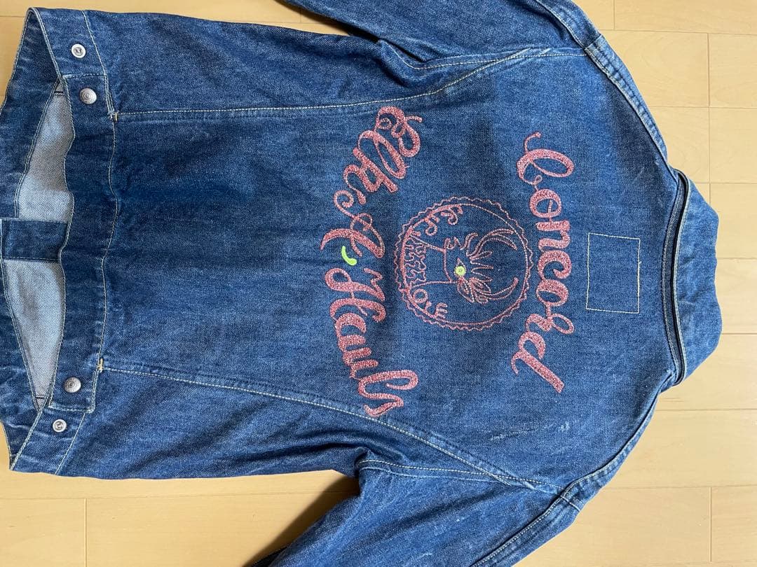 【希少】LEVI'S エンジニアード ジーンズ デニムジャケット 刺繍 S 青