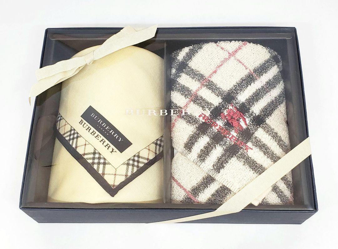 新品 BURBERRY バーバリー ノバチェック ハンカチ ハンドタオル