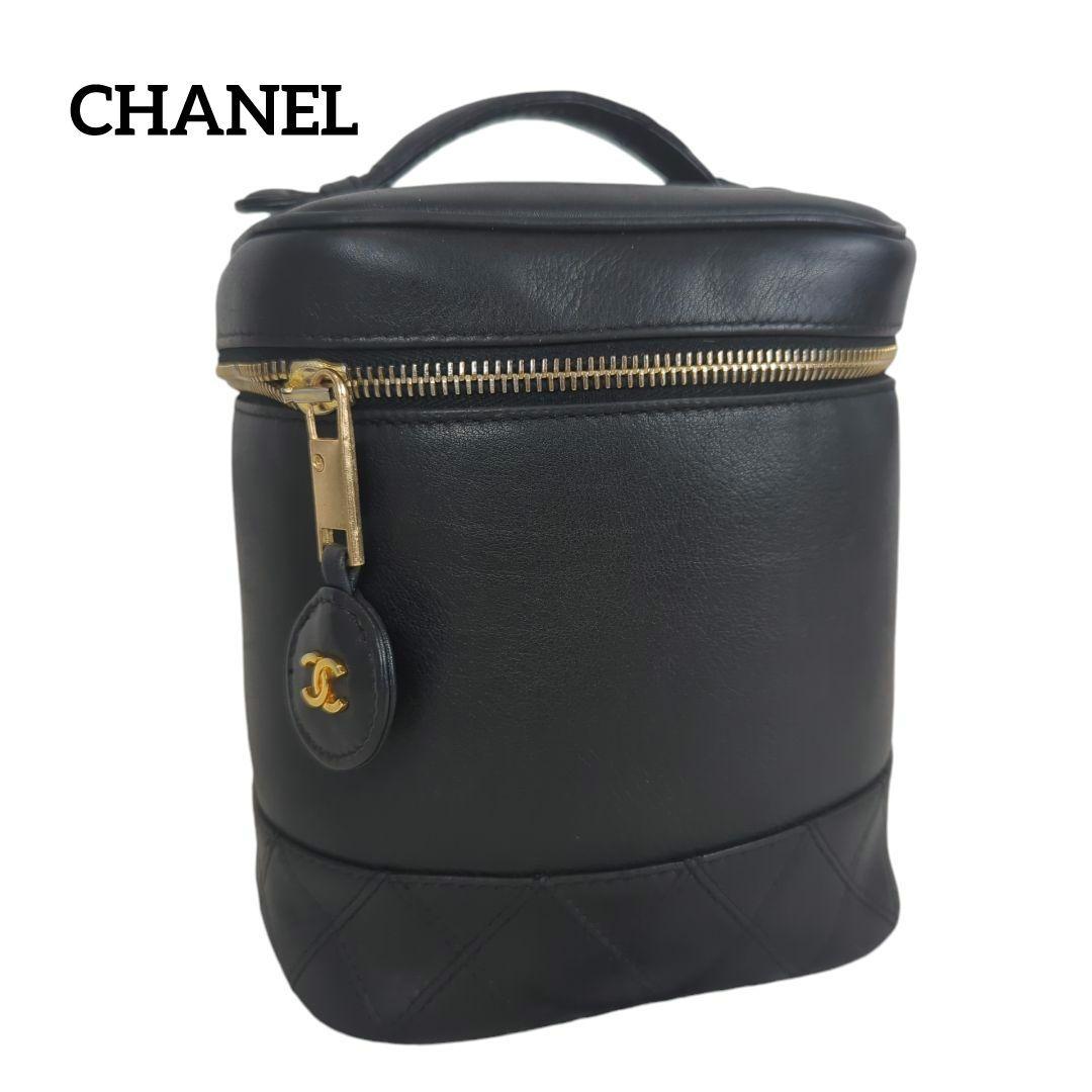 良品】CHANEL シャネル バニティ バッグ ポーチ ジップ ココマーク