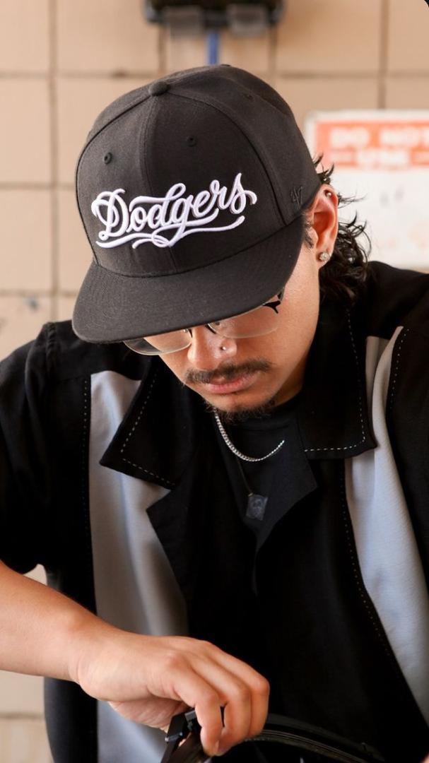 MISTER CARTOON DODGERS 47 QUILL CAP 帽子 黒 - メルカリ