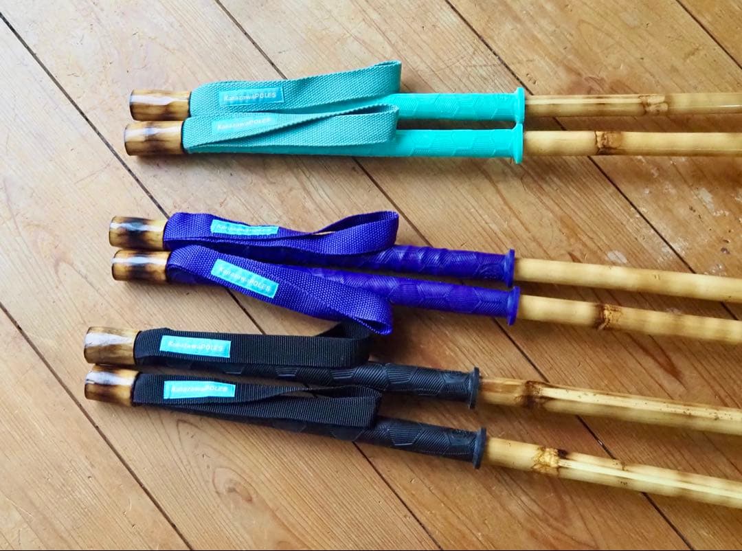 即売KanazawaPOLES 115cm 竹ストック パープルグリップ30cm 即売KanazawaPOLES 115cm 竹ストック パープルグリップ30cm