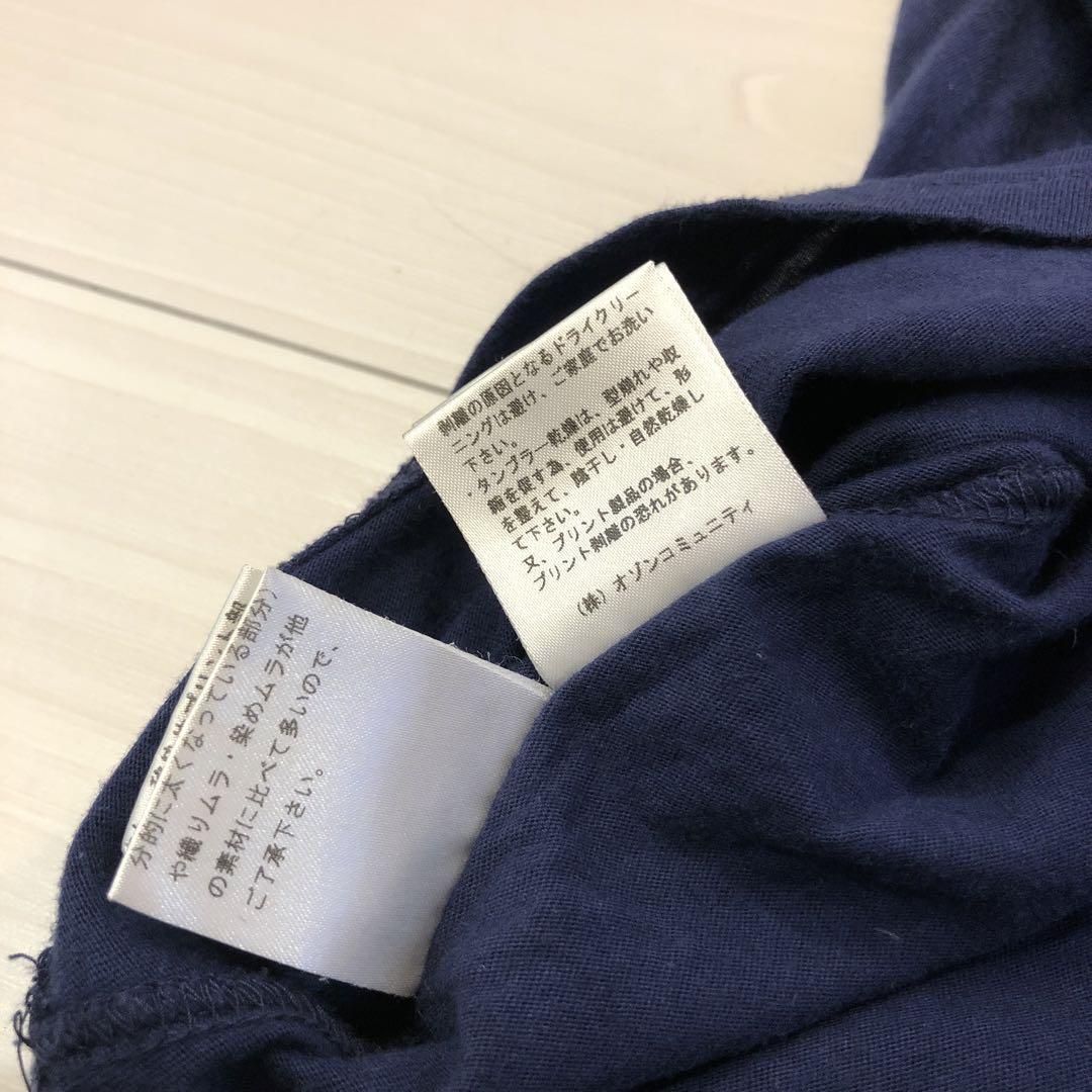 ヒステリックグラマー Tシャツ 長袖 ロンT ネイビー Ｓ 短丈 y2k