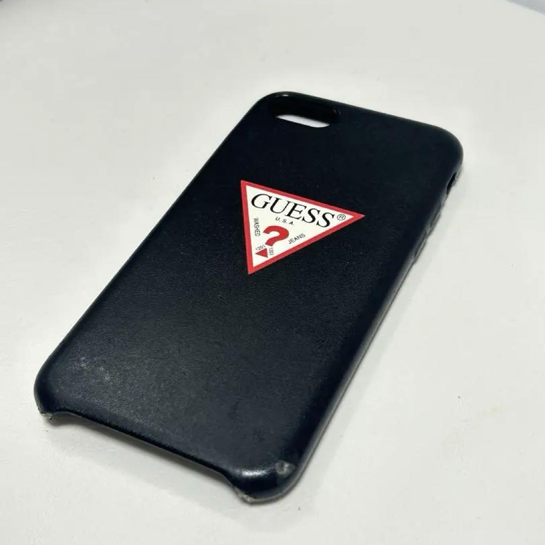 GUESS ブラック iPhoneケース - メルカリ