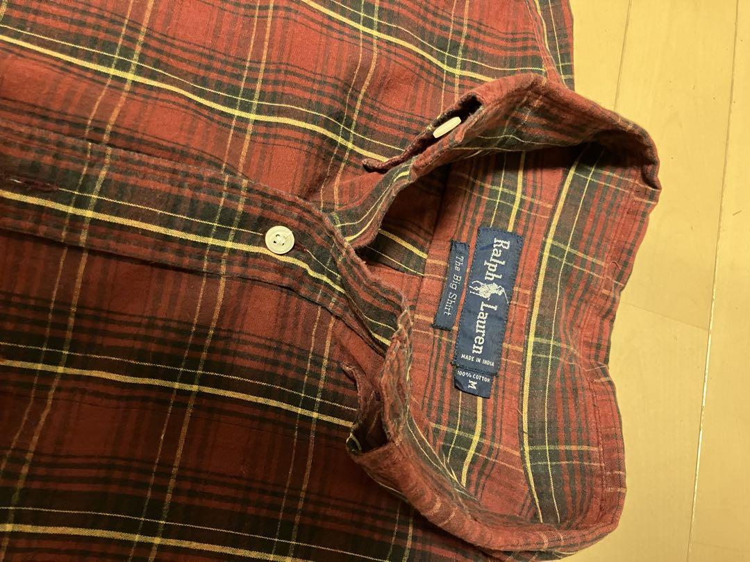 90s Ralph Lauren Big shirt インド綿 シャツ M