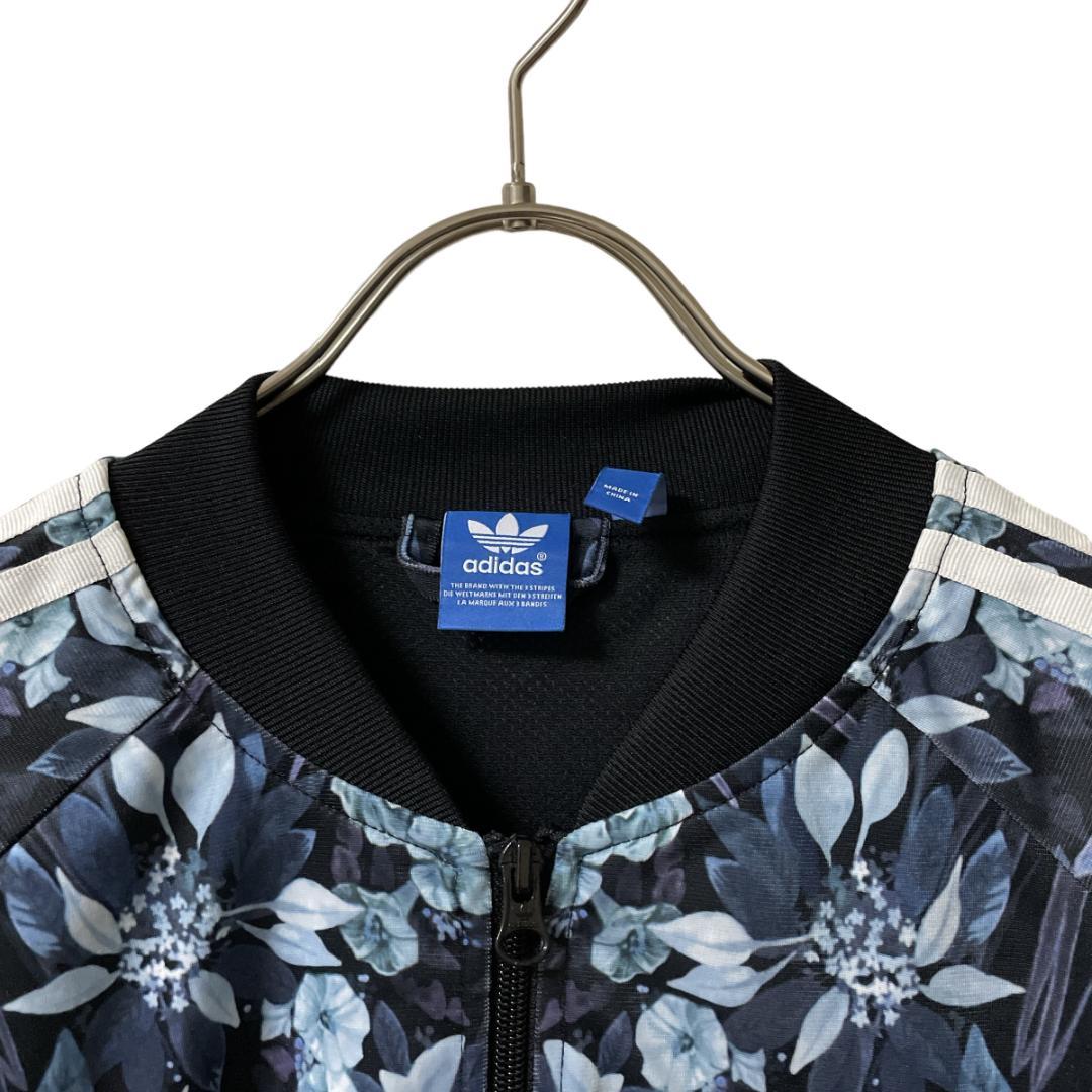 T2665*adidas*アディダス*トレフォイル*柄ジャージ*レディースL相当