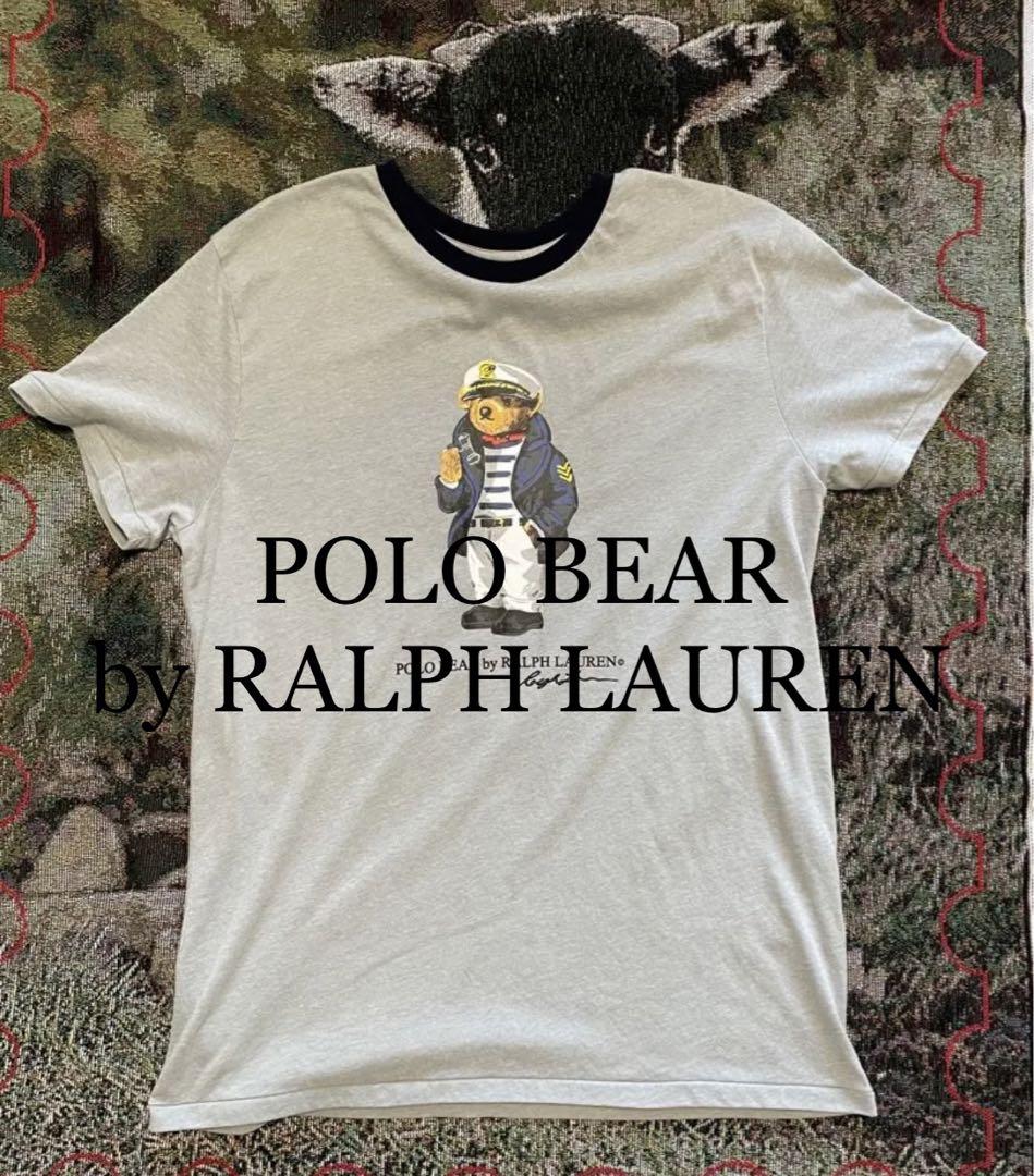 【状態良好❗️】90's RALPH LAUREN ポロベア リンガーTシャツ POLO ラルフローレンポロベア リンガー 半袖Tシャツ送料無料