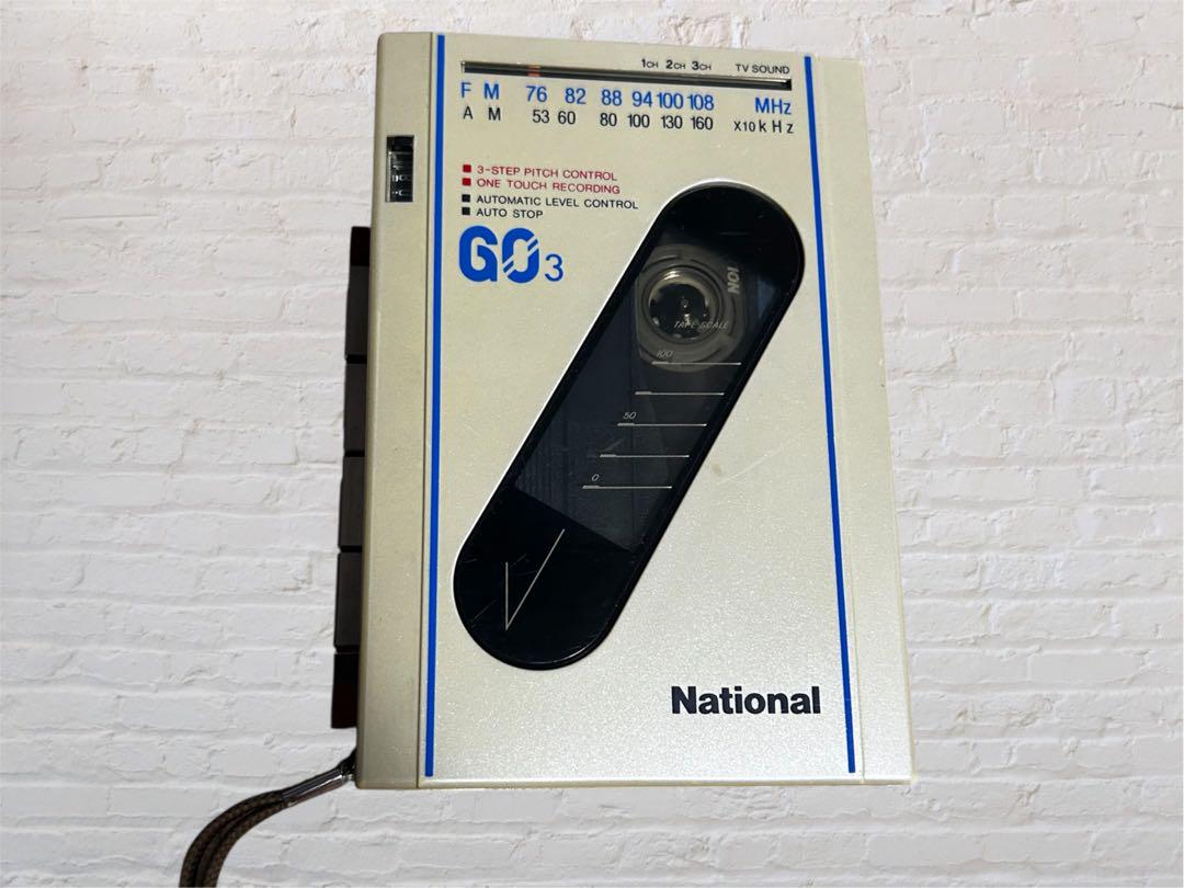 【動作品】National GO3 カセットプレーヤー Nationalのポータブルラジオカセットレコーダー「GO3」 | BUROKI