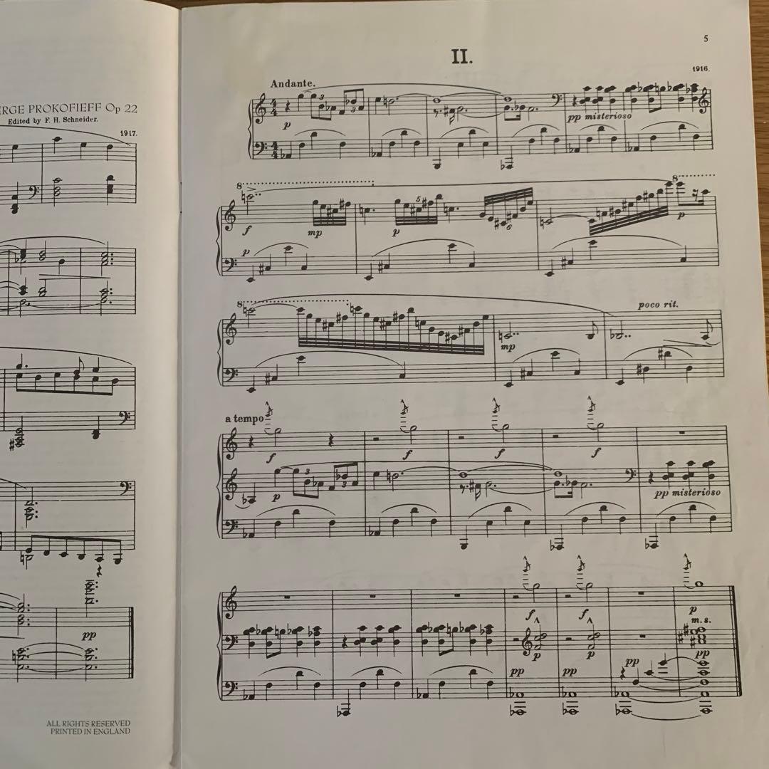 プロコフィエフ『ピアノソナタ1~5番・6~9番(全曲)』楽譜 (B&H