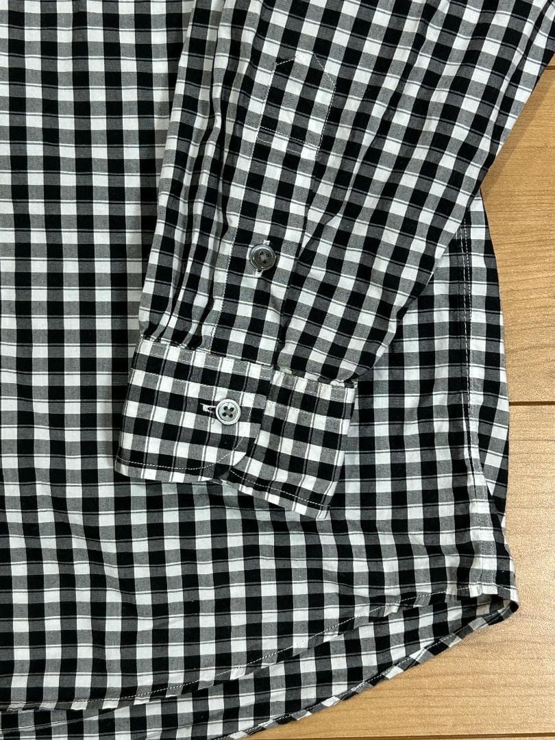 ポータークラシック　ロールアップシャツ　ギンガムチェック