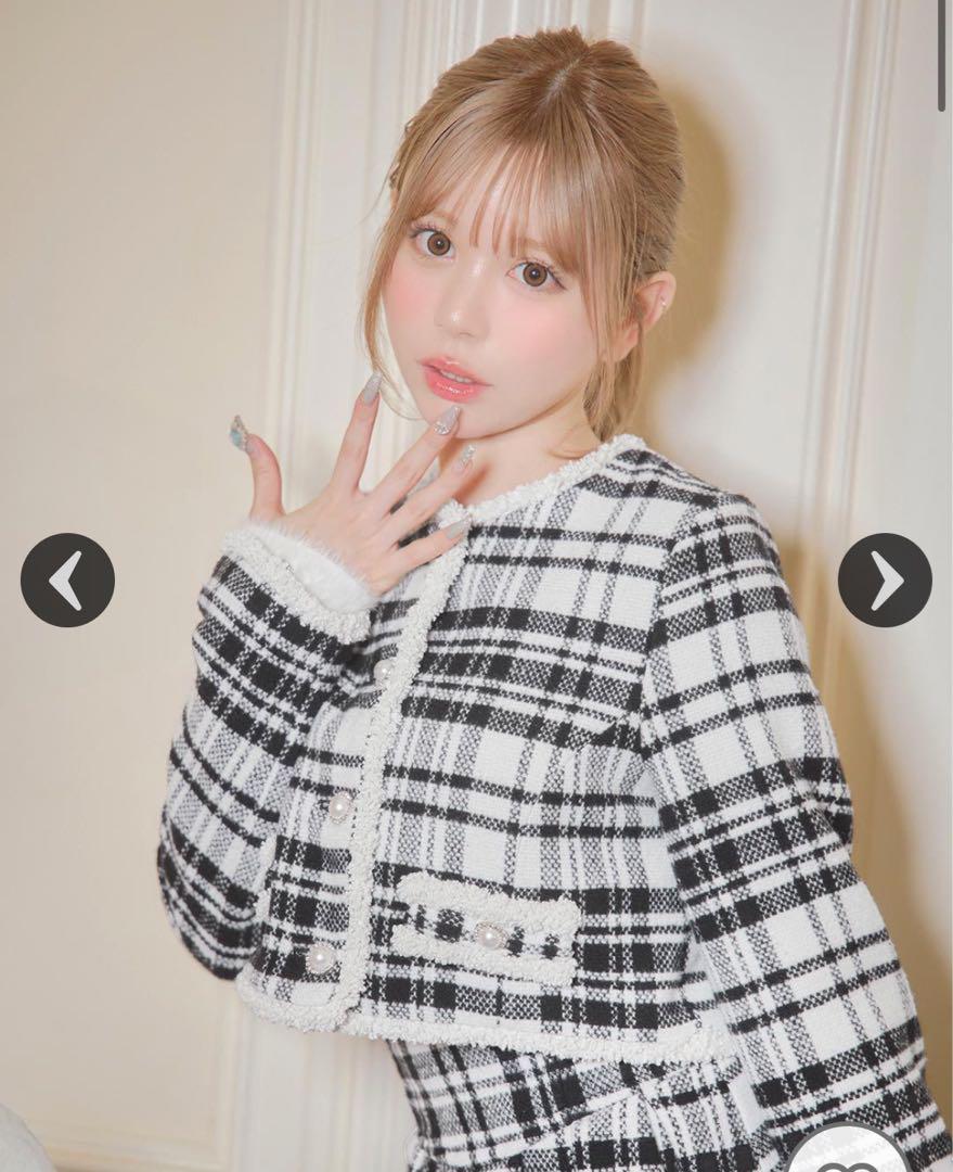 michellMacaron チェックジャケット