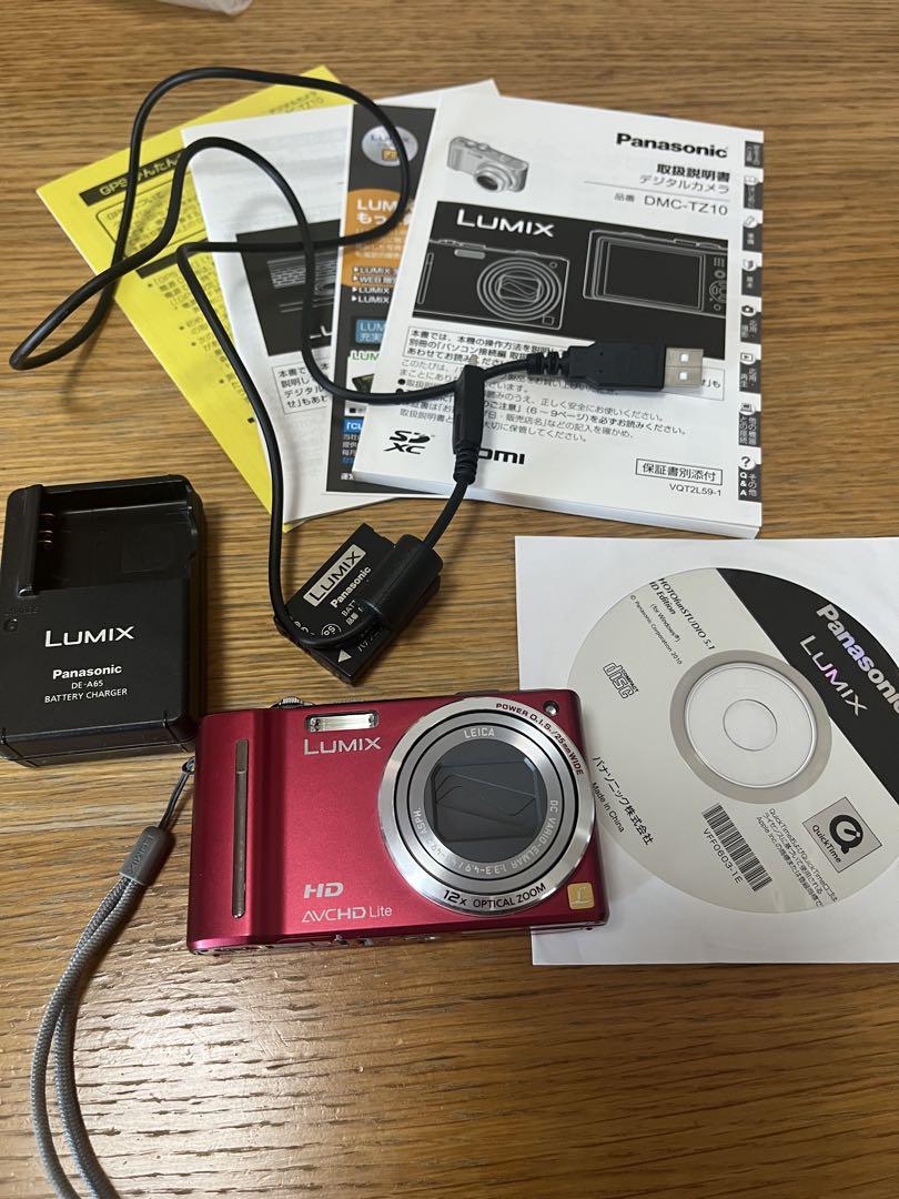 パナソニック　ＬＵＭＩＸ　ＤＭＣ－ＴＺ１０　コンデジ　赤