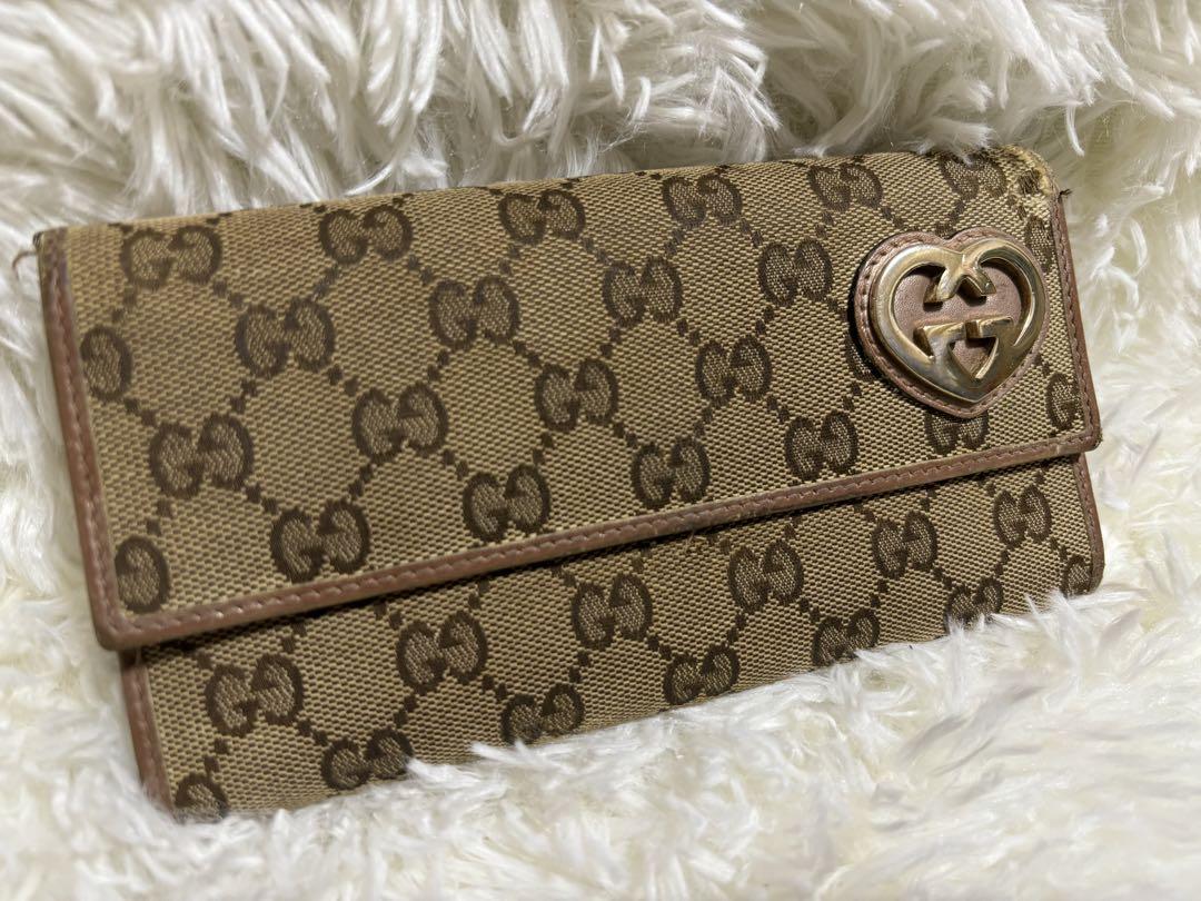 正規 品ファッション - GUCCI ラブリーハート GGキャンパス 長財布