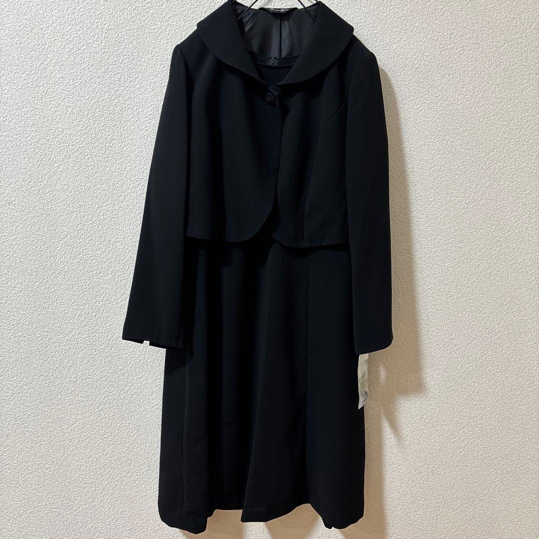 極美品 パテポア ブラックフォーマル ワンピース 大きいサイズ 礼服 19号 黒 極美品 パテポア ブラックフォーマル ワンピース 大きいサイズ 礼服 19号 黒