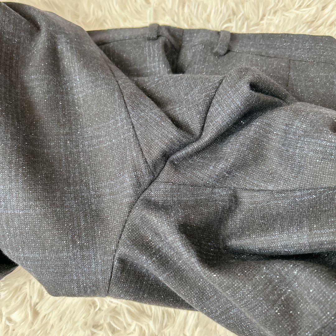 美品 ZARA スーツ セットアップ シルク グレンチェック ネイビー メンズ