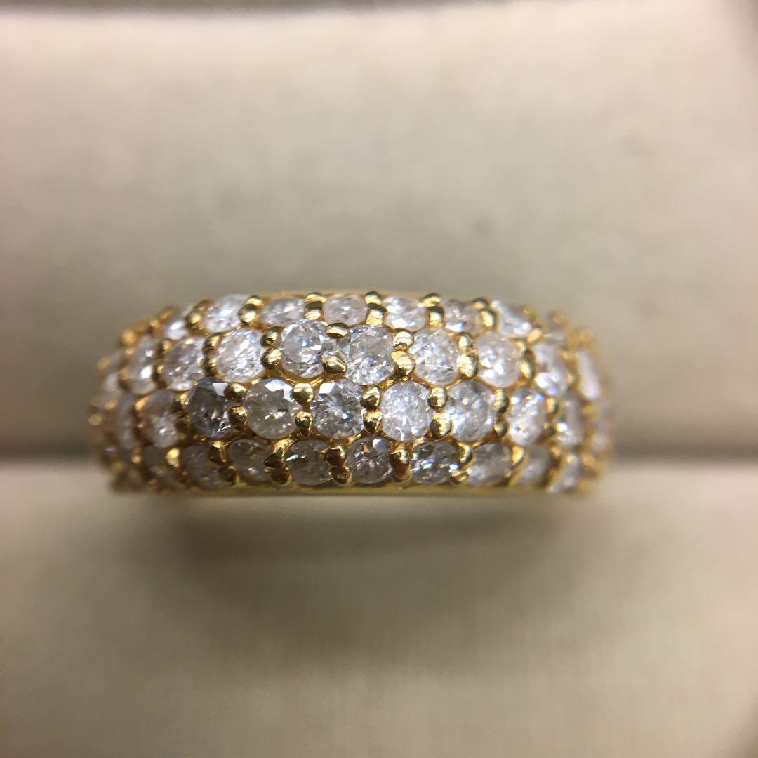 美品　K18 1.50ct 天然ダイヤリング　指輪