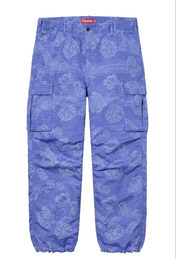 パンツ Supreme Floral Tapestry Cargo Pant Blue