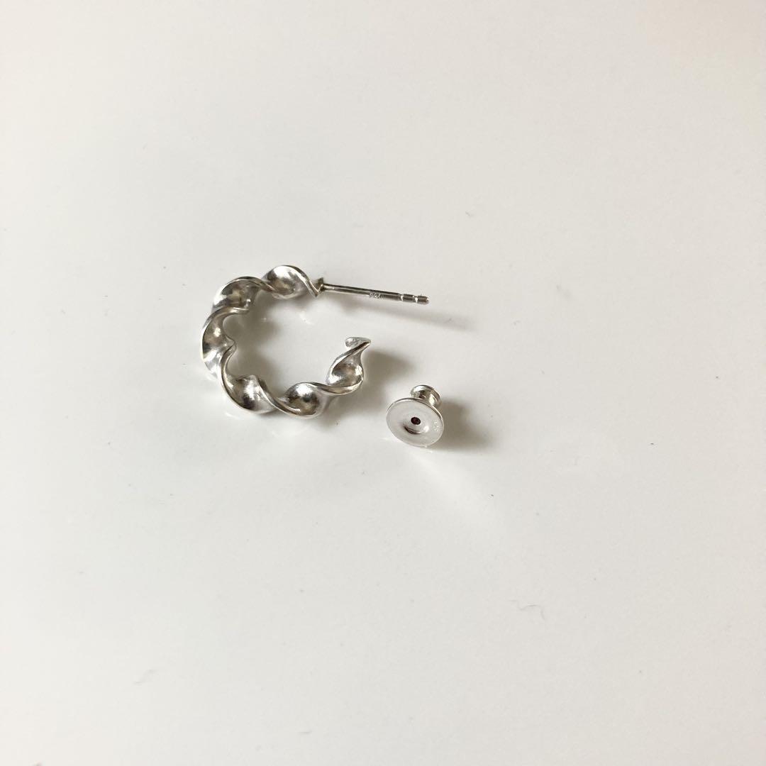 18mm 両耳　シルバー925 ピアス　フープピアス