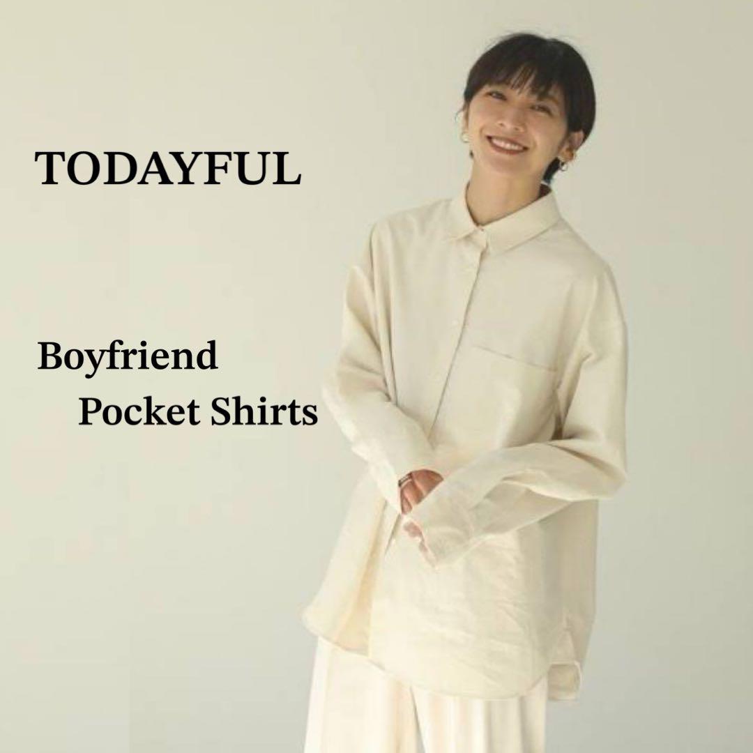 トゥデイフル シャツ Boyfriend Pocket Shirts