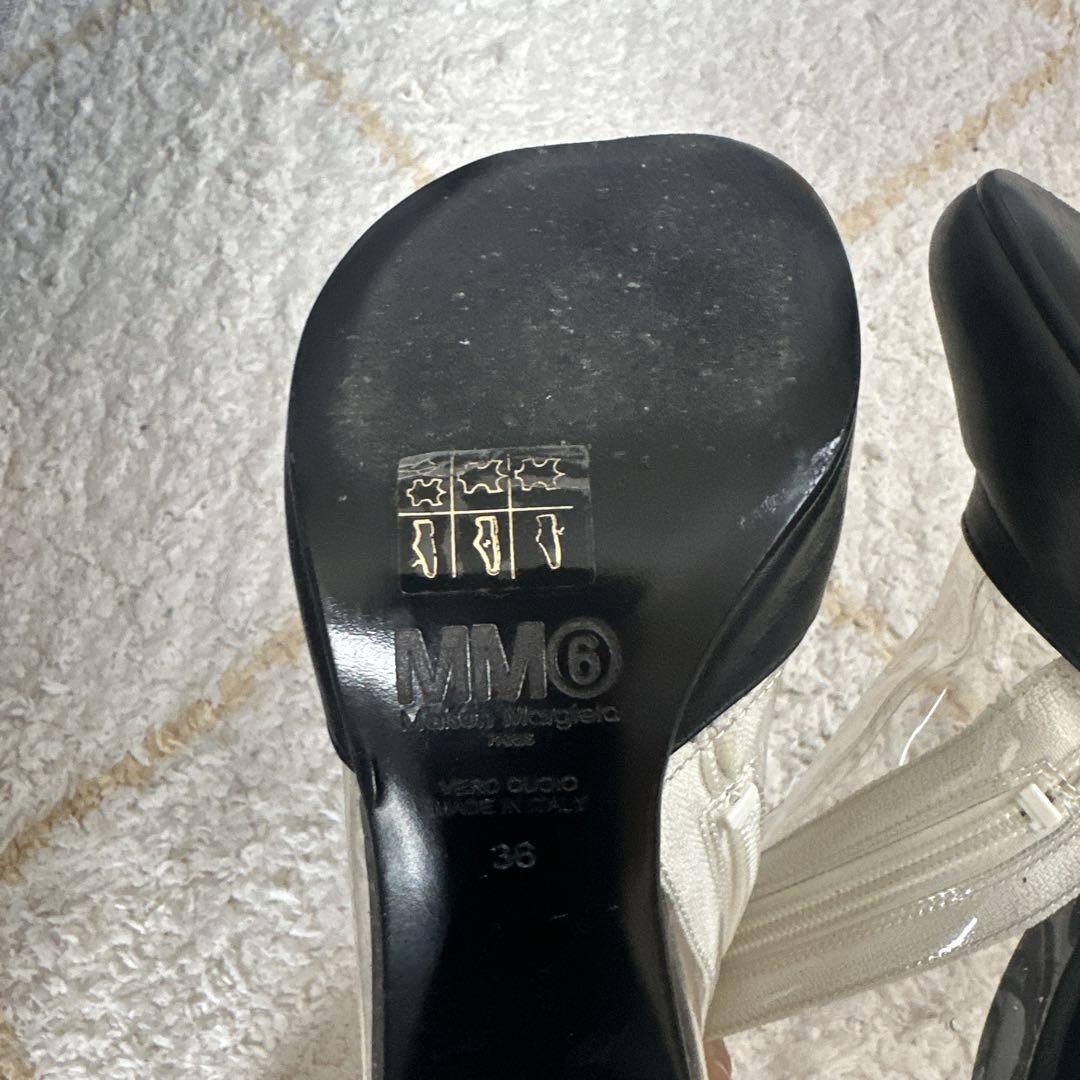 MM6 Maison Margiela PVC レザー クリアブーツ　36