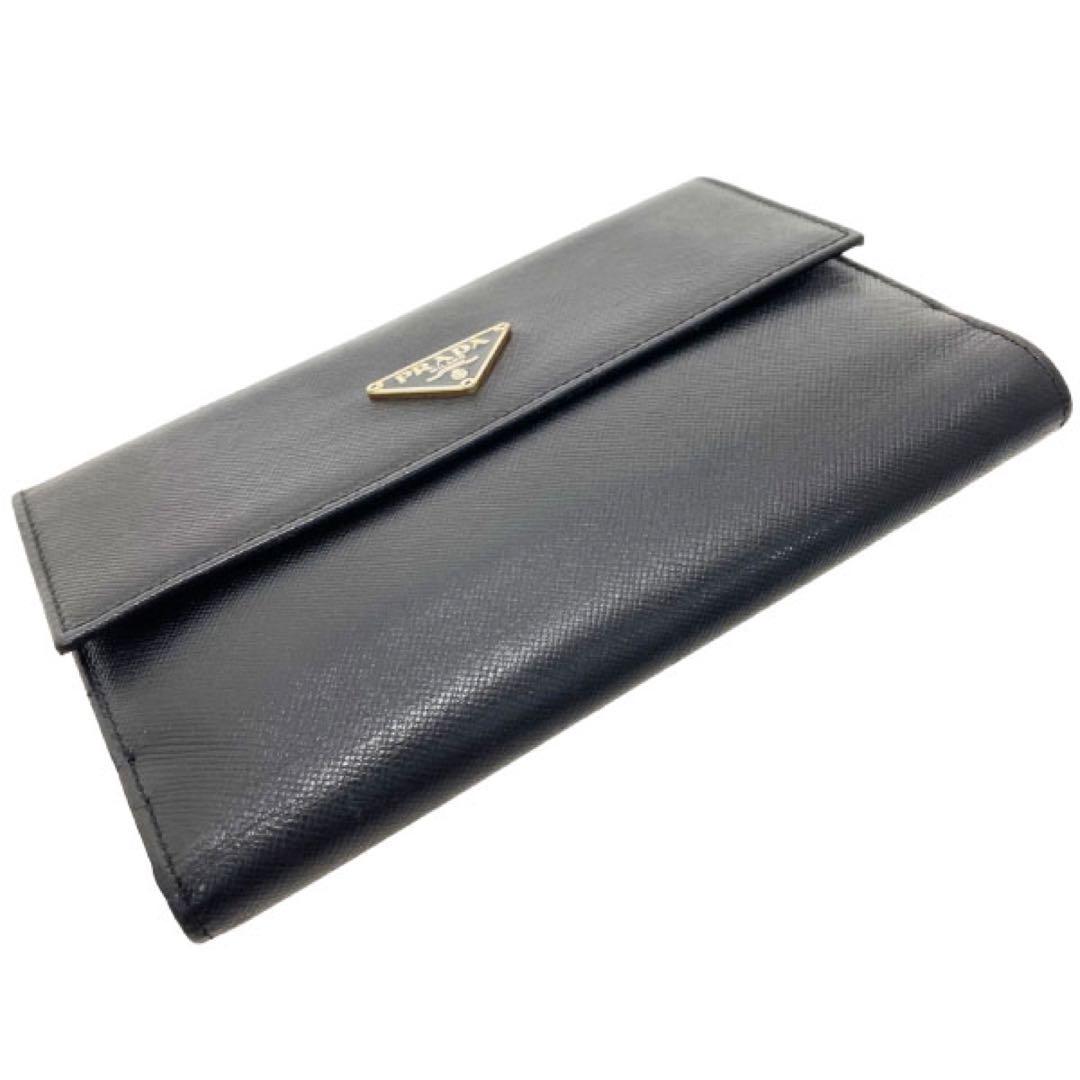 正規品 美品 プラダ Wホック サフィアーノ 財布 サイフ 【NN13588】