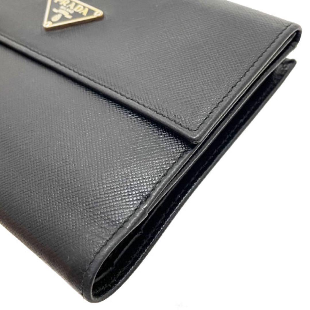 正規品 美品 プラダ Wホック サフィアーノ 財布 サイフ 【NN13588】