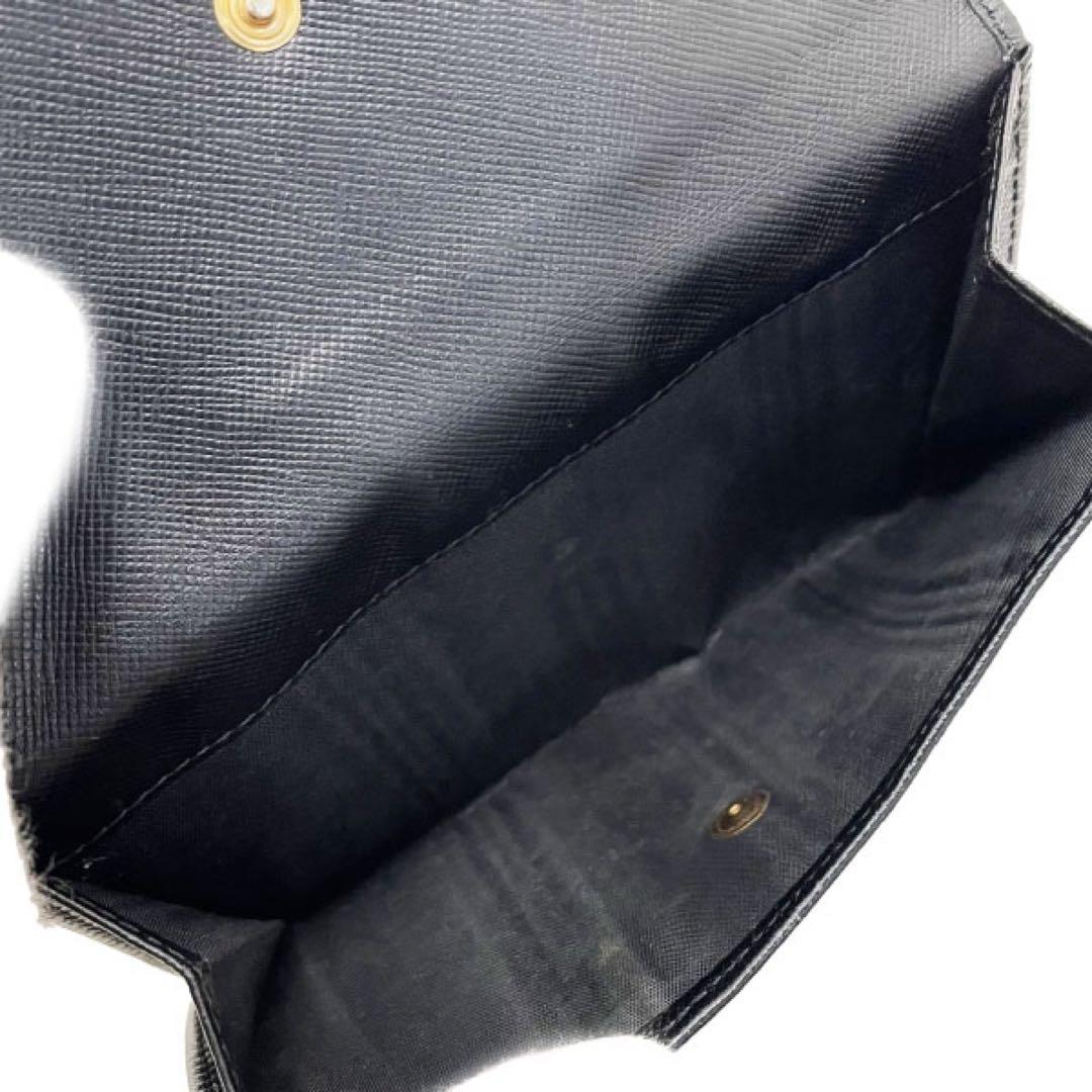 正規品 美品 プラダ Wホック サフィアーノ 財布 サイフ 【NN13588】