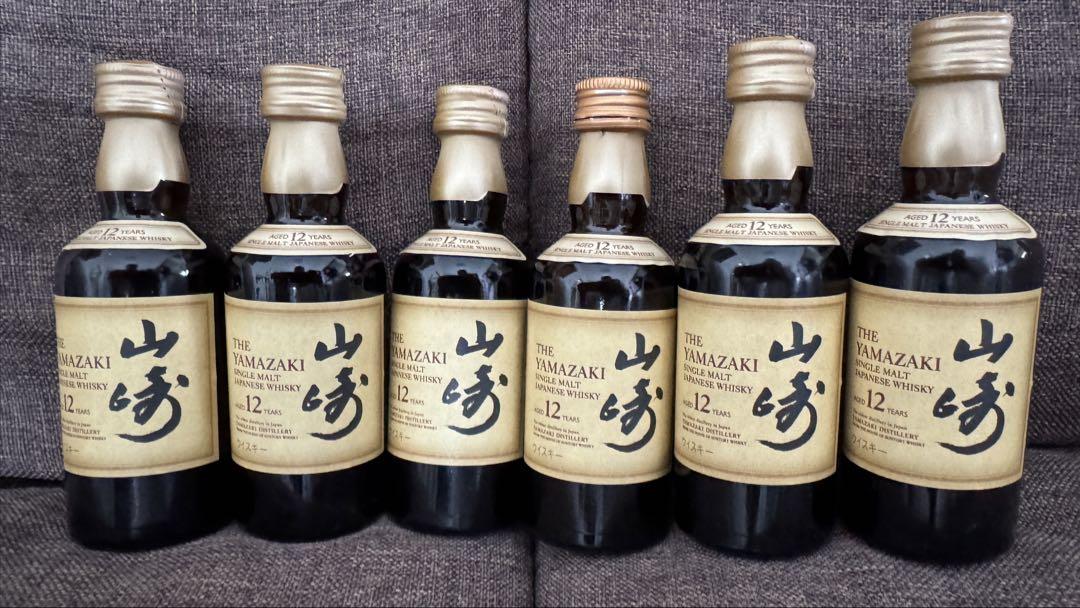 サントリーウイスキー山崎12年　ミニチュアボトル50ml 6本セット
