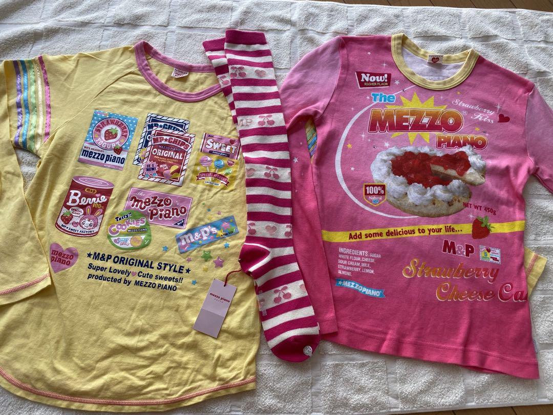 mezzo piano メゾピアノ　3点セット　長袖Tシャツ　当時品　レア　美品