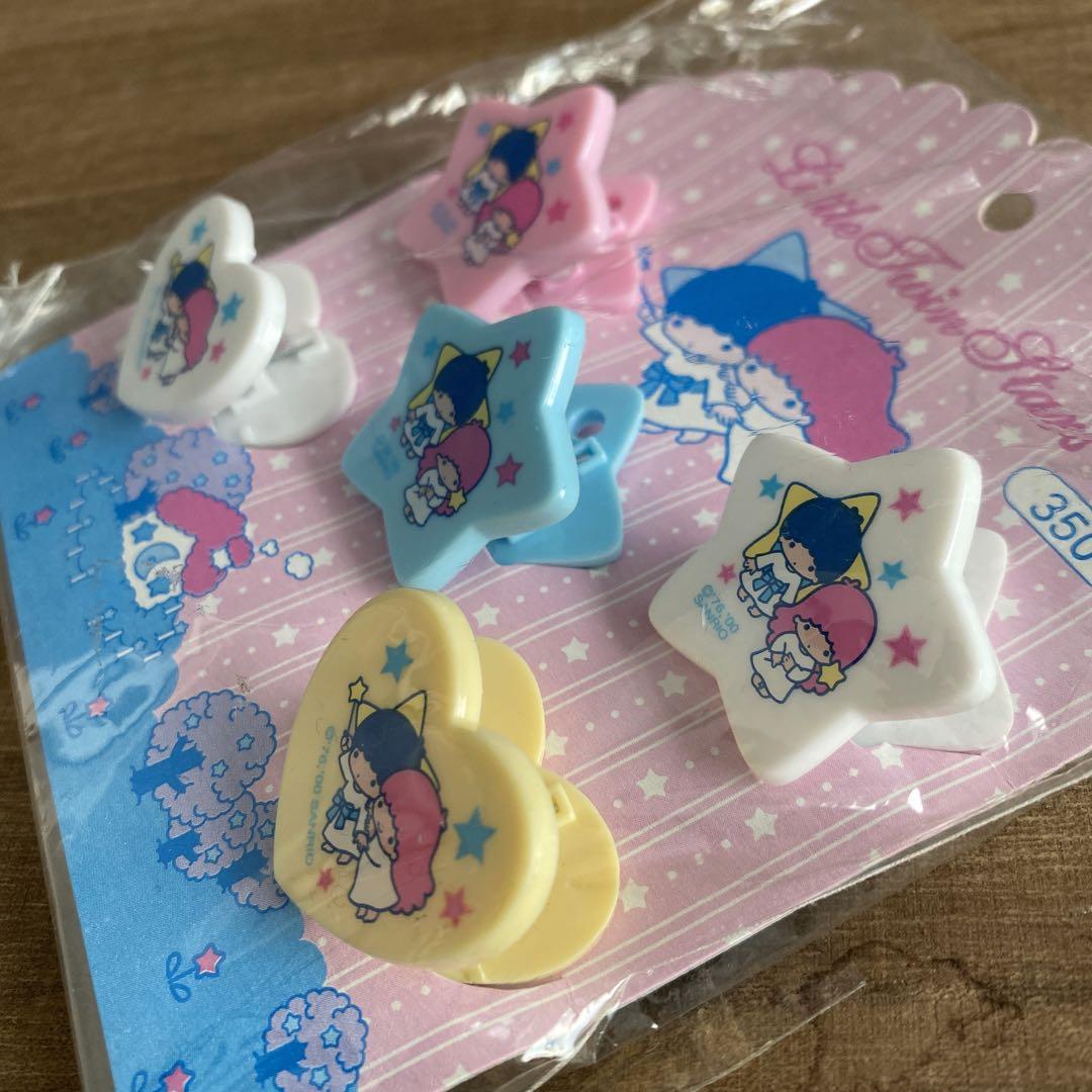 サンリオ - サンリオ❣️激レア　キキララ  クリップつき　トレイ　レトロ リトルツインスターズ - キキララ リトルツインスターズ ケース