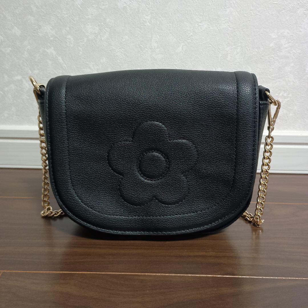 マリークワント　MARY QUANT ショルダーバッグ　黒　チェーン MARY QUANT ショルダーバッグ バッグ マリークワント mary quant