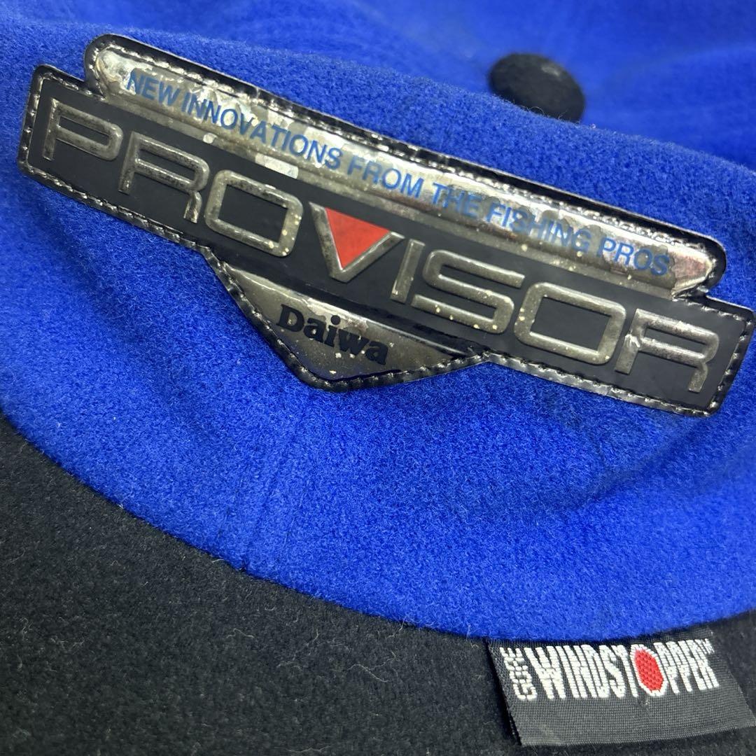 90s DAIWA ダイワ　 キャップ　耳当て　フィッシング　フリース　ブルー