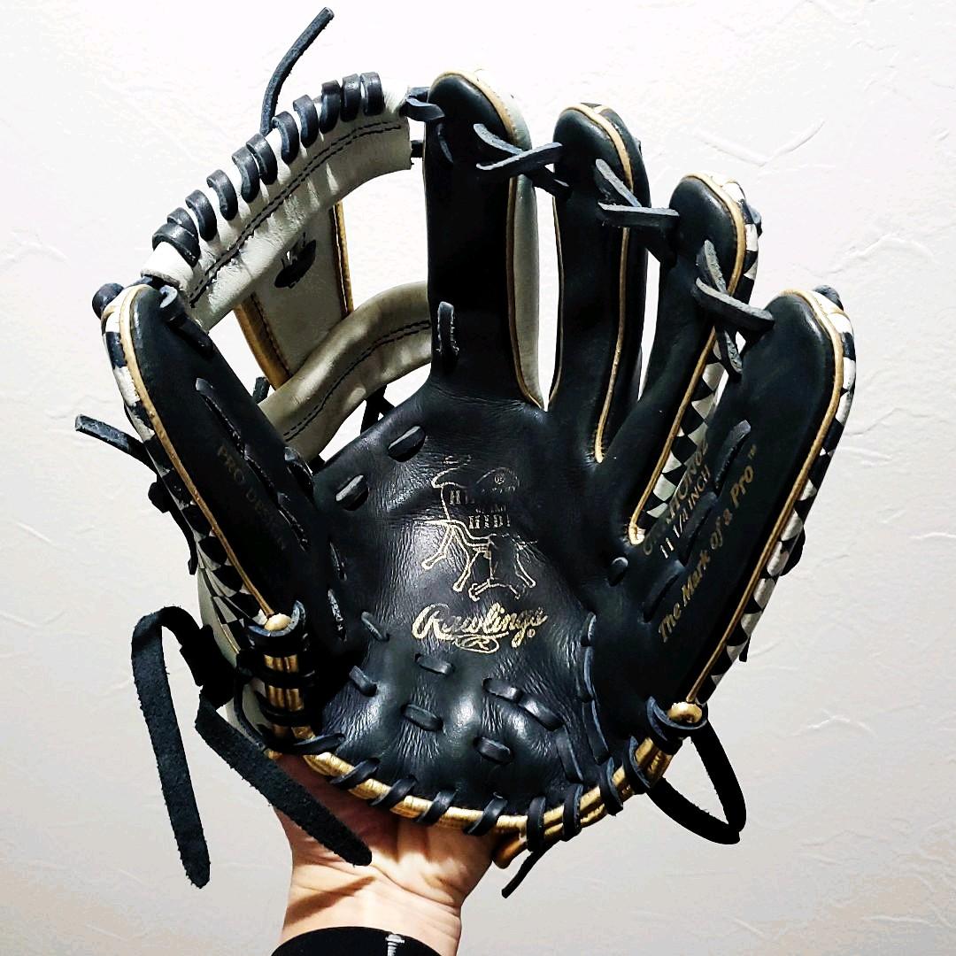 限定 ローリングス 軟式グラブ 内野手用 GRXHON62 ネイビーxホワイト