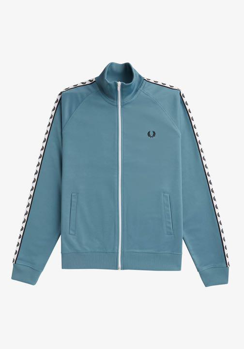 ブルー系,M【大注目】 FRED PERRY Taped Track Jacket トラック インターネットサイト フレッドペリー トラックジャケット アッシュブルー ジャージ