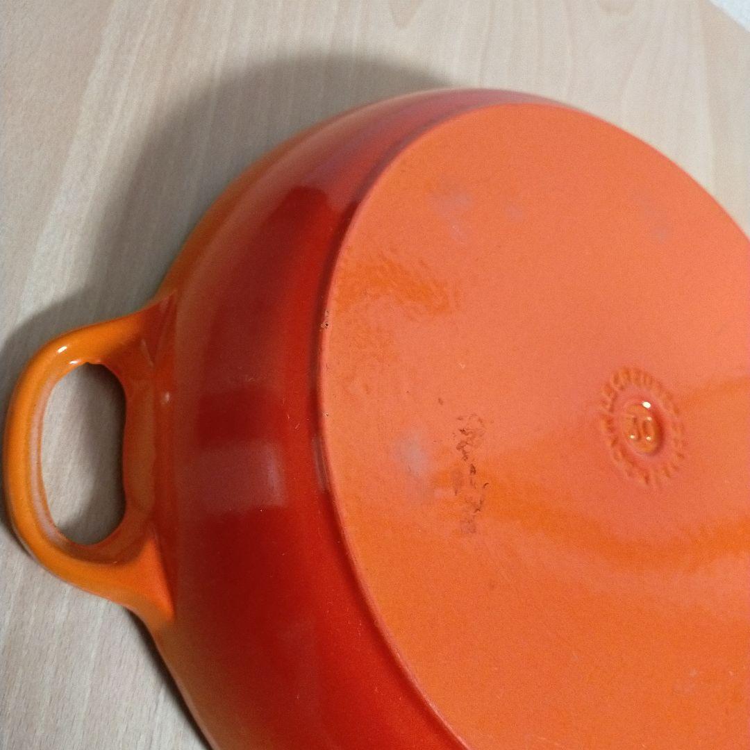 【美品・大幅値下げ】LE CREUSETビュッフェキャセロール　オレンジ30cm