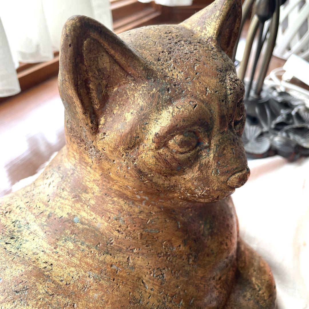 陶器 猫 オブジェ イタリア ゴールド 作家 インテリア小物