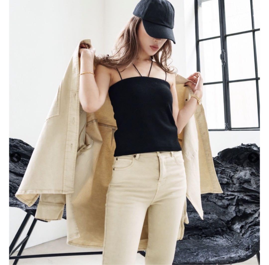 【Glam Lips】グラムリップス　ミリタリーペプラムtops カーキ TOPS