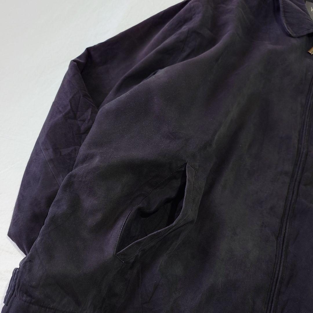 【90～00s】VAN HEUSEN フェイクスエードブルゾンジャケット 黒