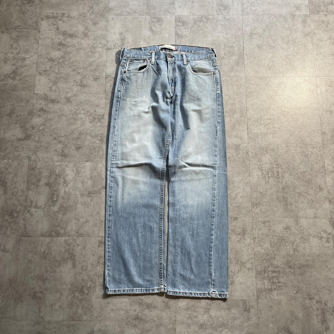 古着 00s USA製 Levi's 569 ネイビー カラー デニム パンツ