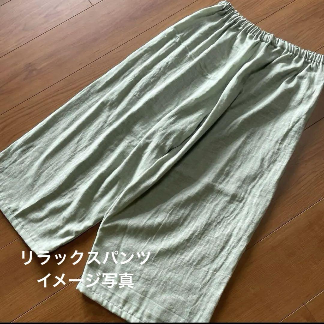ばあば様　ワッシャーコットン　ノースリーブワンピース