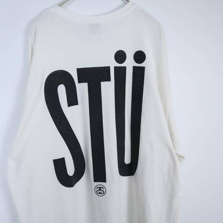 セット STUSSY ロングTシャツ デカロゴ 07HJm-m69802807909 ステューシー ロゴ カラーホワ