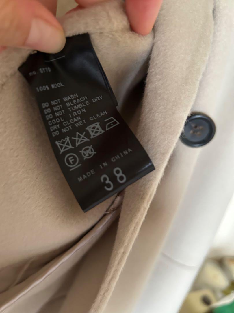 IENA スーパー160ダブルフェイス ショートコート38 ベージュ